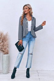 Women Blue Elegant Blazer 2