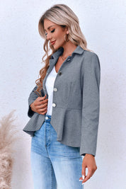 Women Blue Elegant Blazer 3