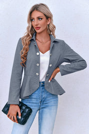 Women Blue Elegant Blazer | CicyBell