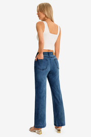 Womens Blue Wide Leg Jeans | CicyBell