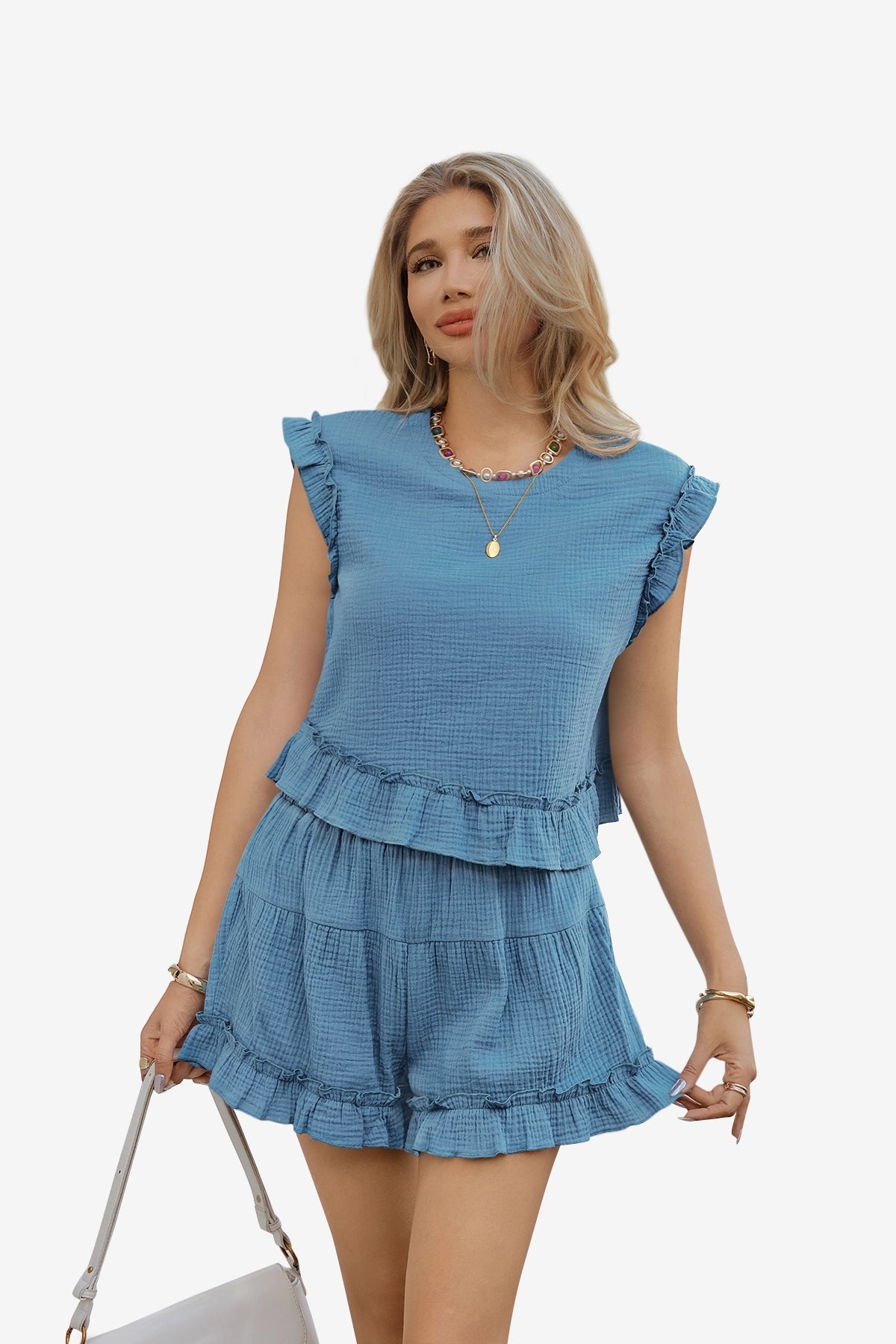 Womens Blue Pajamas Lounge Sets