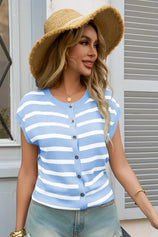 Womens Blue Sweater Tops 3