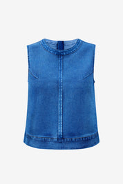Womens Blue Denim Vest 2