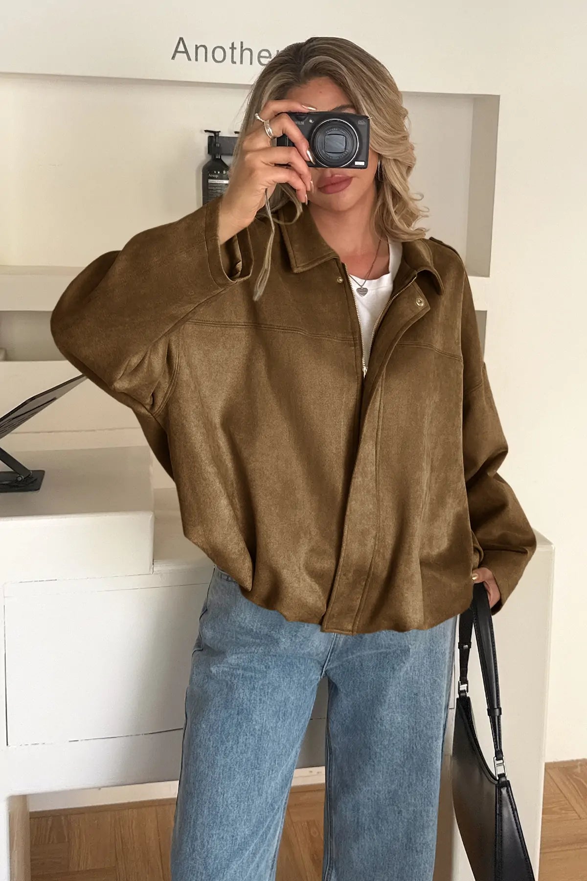 Womens Brown Bomber Jackets 1