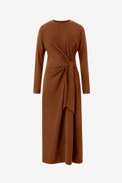 Womens Brown Long Sleeve Maxi Dress | CicyBell