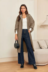 Womens Brown Long Pea Coats | CicyBell