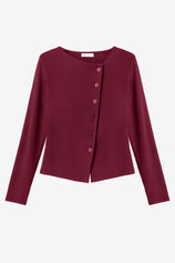 Womens Burgundy Long Sleeve Tops | CicyBell