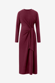 Womens Burgundy Long Sleeve Maxi Dress | CicyBell