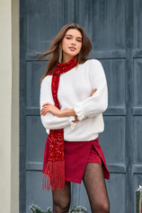 Womens Burgundy Corduroy Mini Skirt 1
