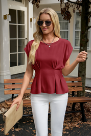 Womens Burgundy Cap Sleeve Tank Tops 3