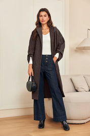 Womens Coffee Long Pea Coats | CicyBell