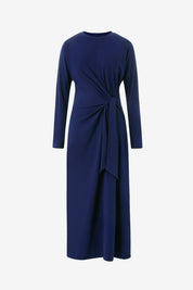 Womens Dark Blue Long Sleeve Maxi Dress | CicyBell