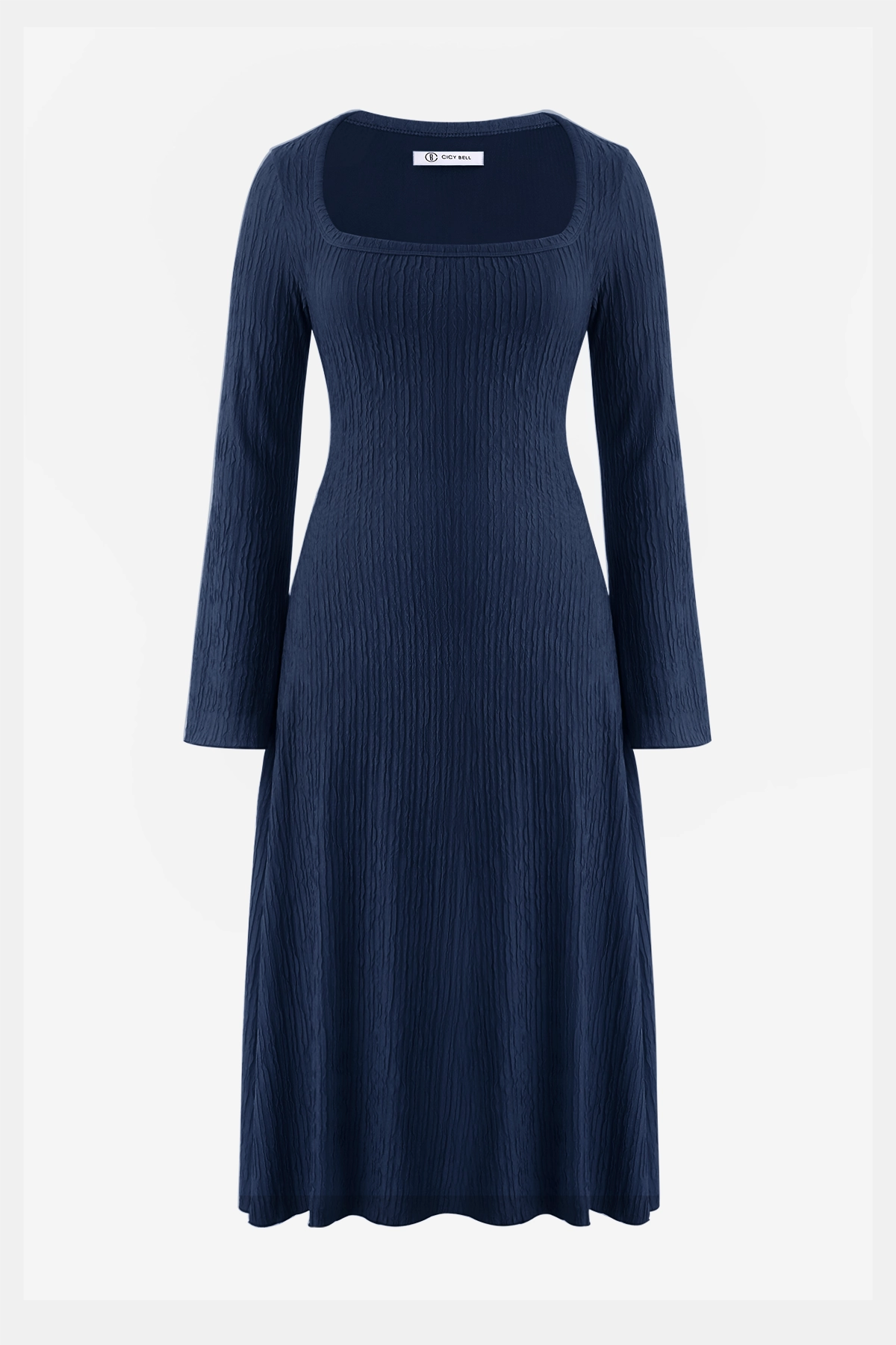 Womens Dark Blue Sweater Dress | CicyBell