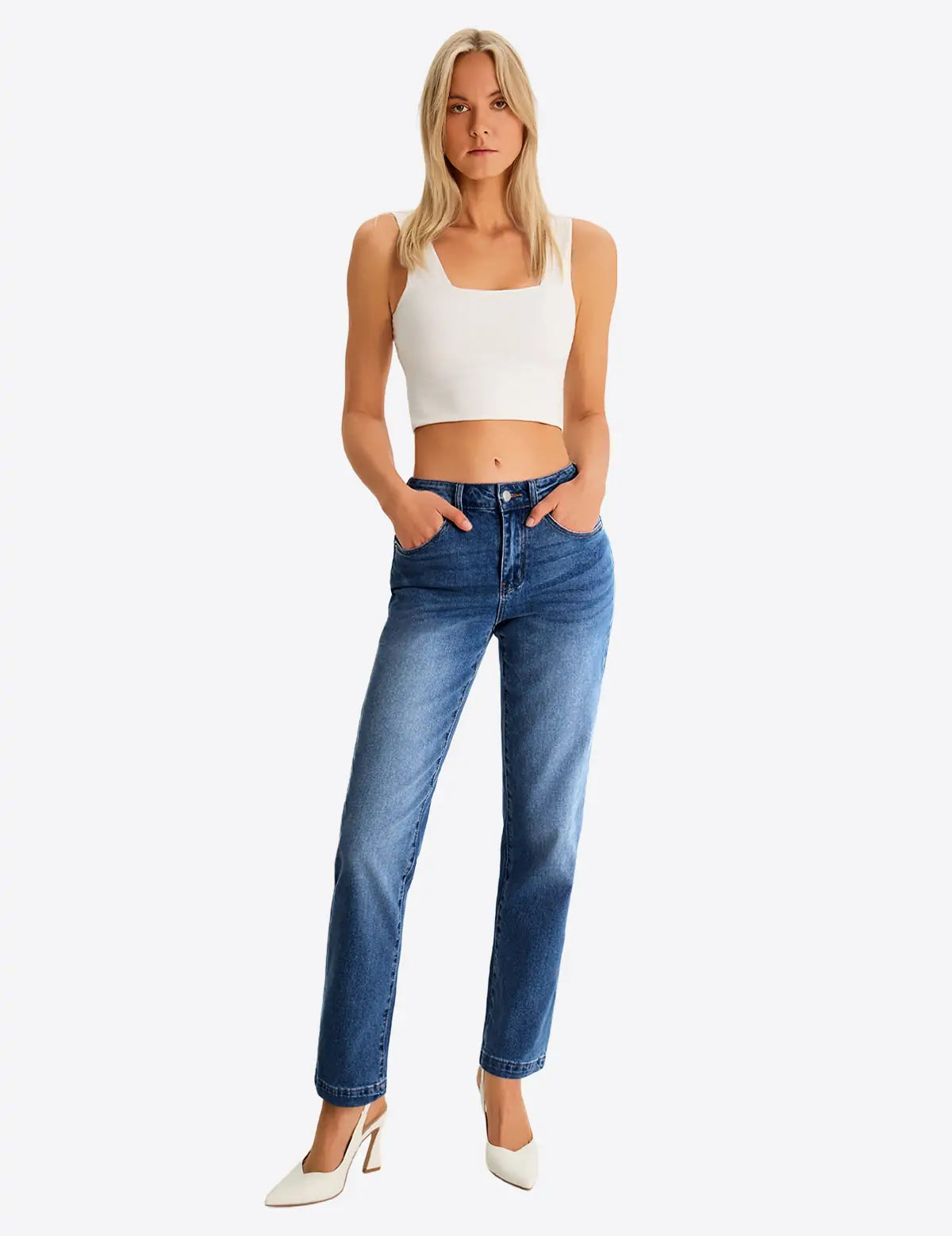 Womens DarkBlue Skinny Jeans 1