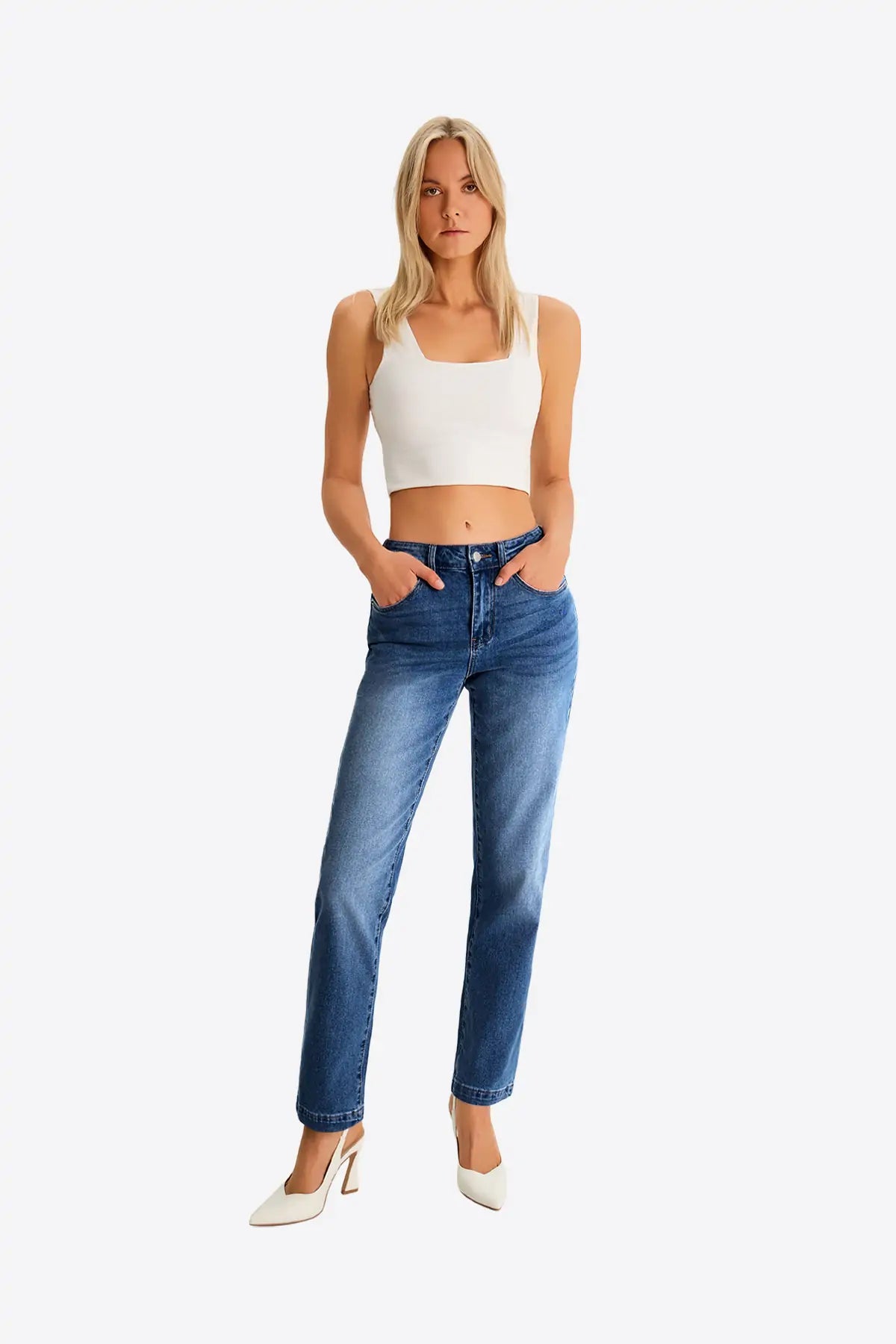 Womens DarkBlue Skinny Jeans 1