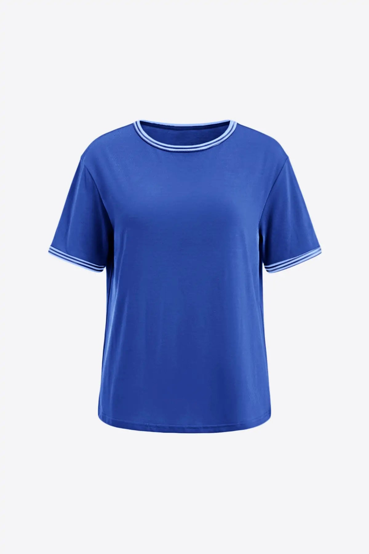 Womens Dark Blue Summer Crew Neck T Shirts 2
