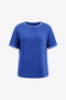 Womens Dark Blue Summer Crew Neck T Shirts 2