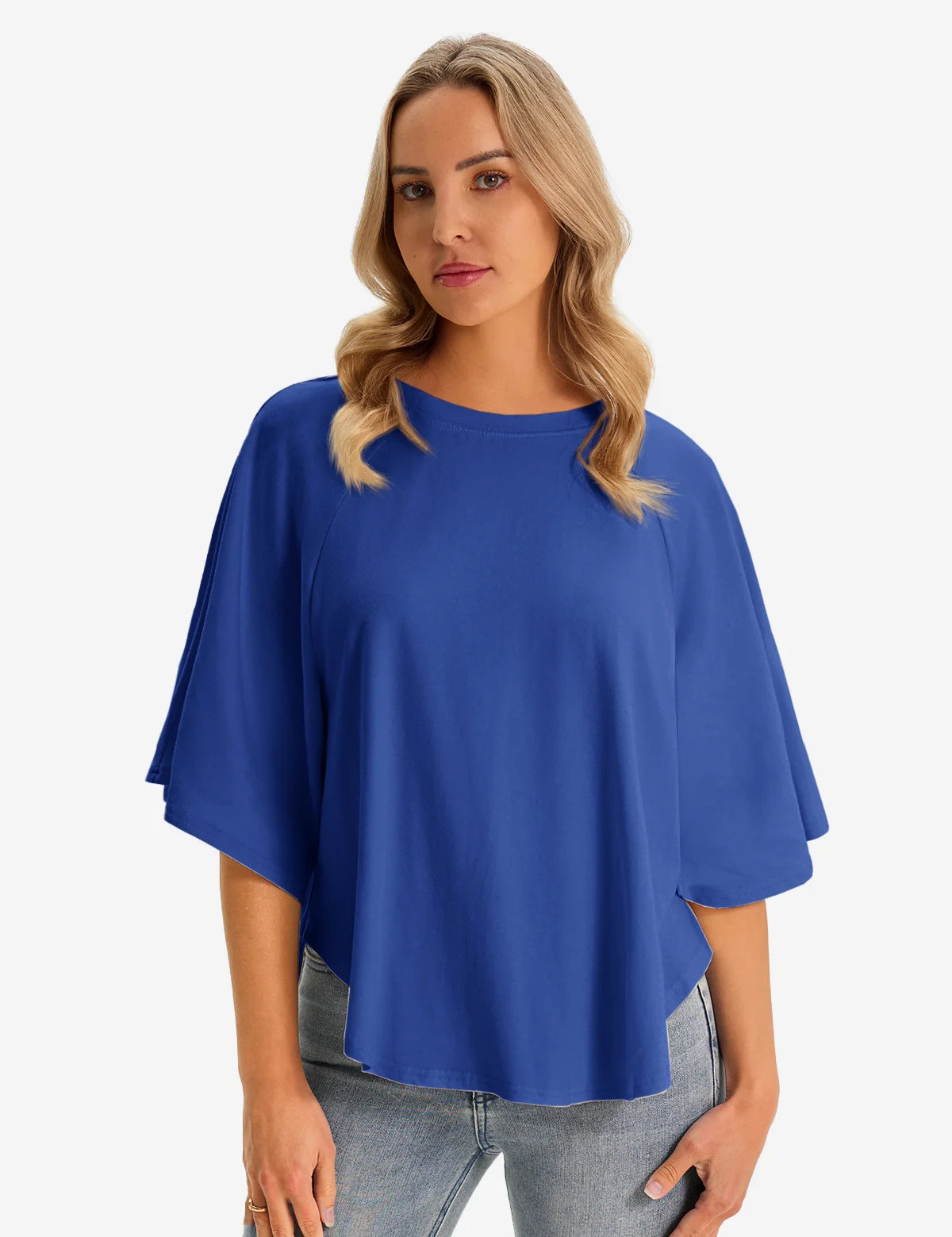 Womens Dark Blue Summer Oversized T-shirts 1