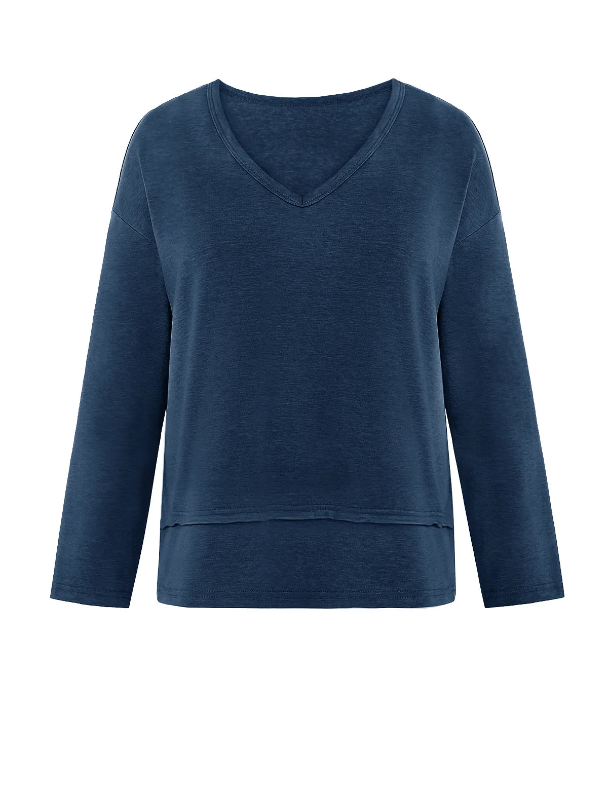 Womens Dark Blue Long Sleeve T Shirts 3
