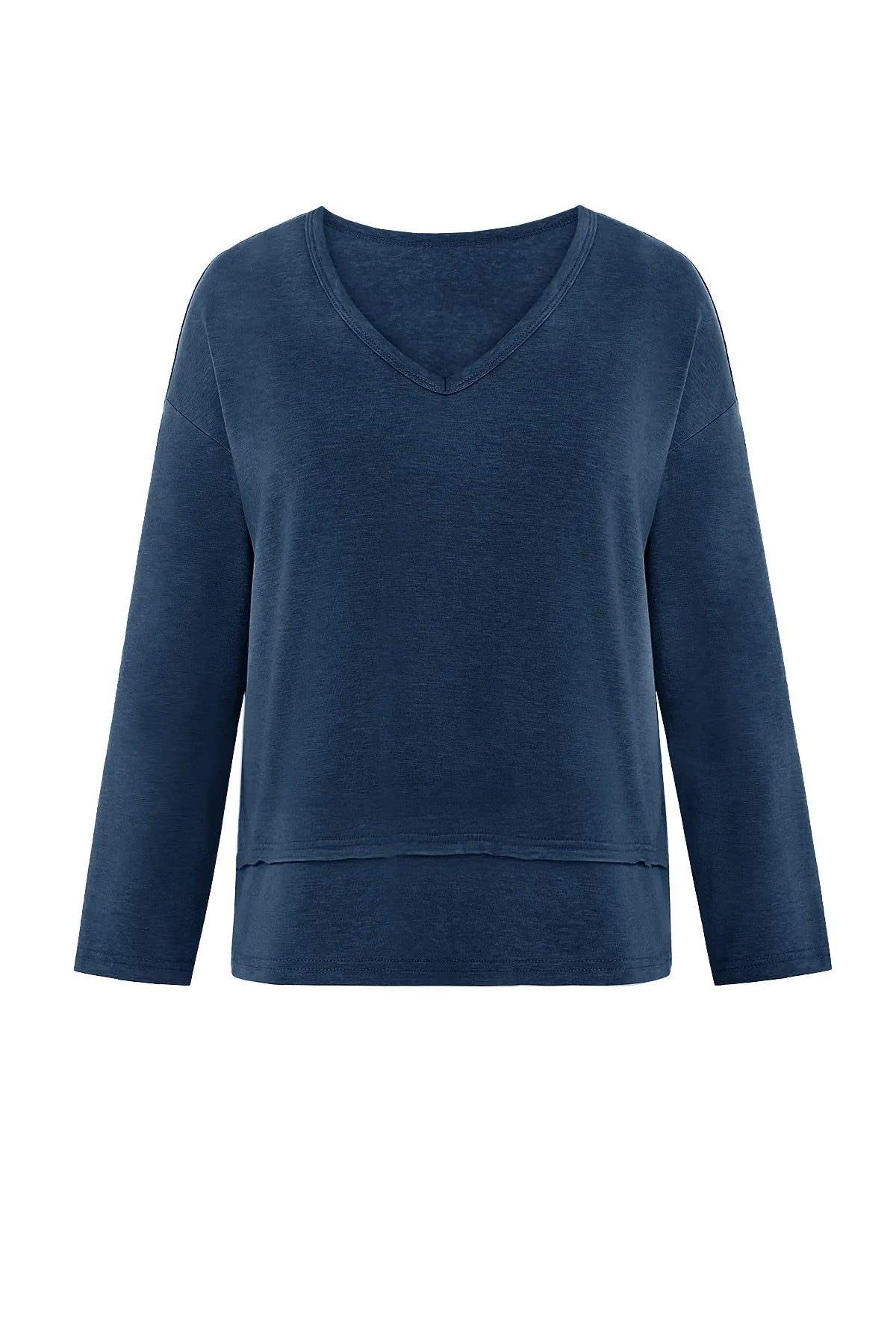 Womens Dark Blue Long Sleeve T Shirts 3