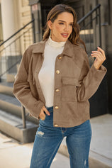 Womens Dark Brown Faux Suede Leather Jacket 3
