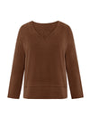 Womens Dark Brown Long Sleeve T Shirts 3