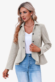 Women Dark Grey Elegant Blazer 1