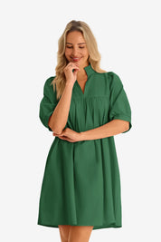 Womens Deep Green V Neck Dress | CicyBell