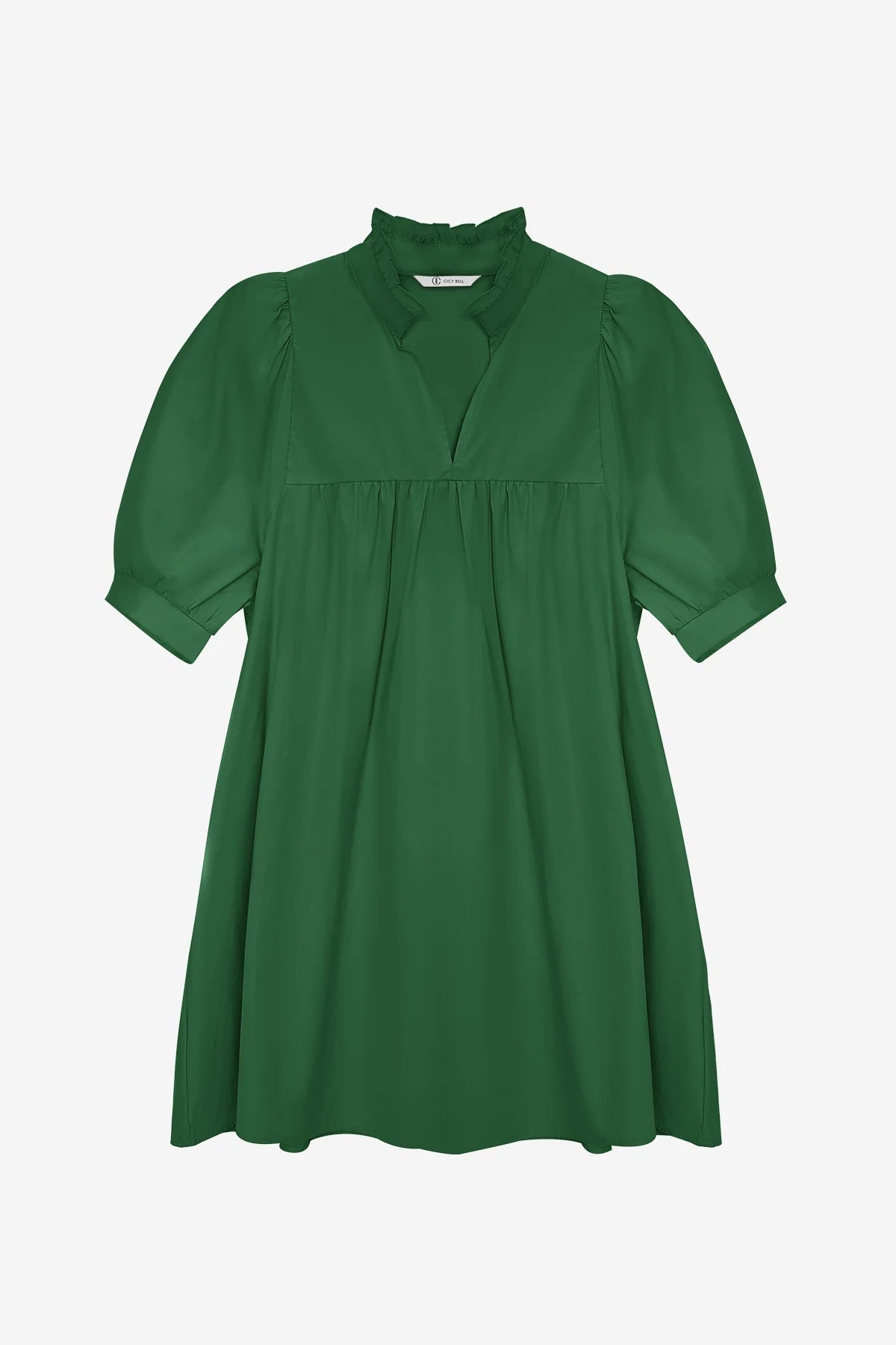 Womens Deep Green V Neck Dress | CicyBell