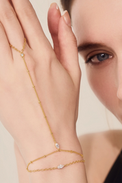 Womens Finger Ring Slave Dainty Bracelets 1