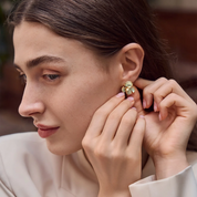 Womens Gold Flower Earrings 3