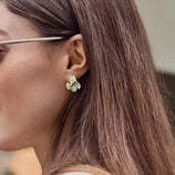 Cicy Bell Womens Gold Flower Earrings