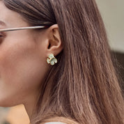 Cicy Bell Womens Gold Flower Earrings