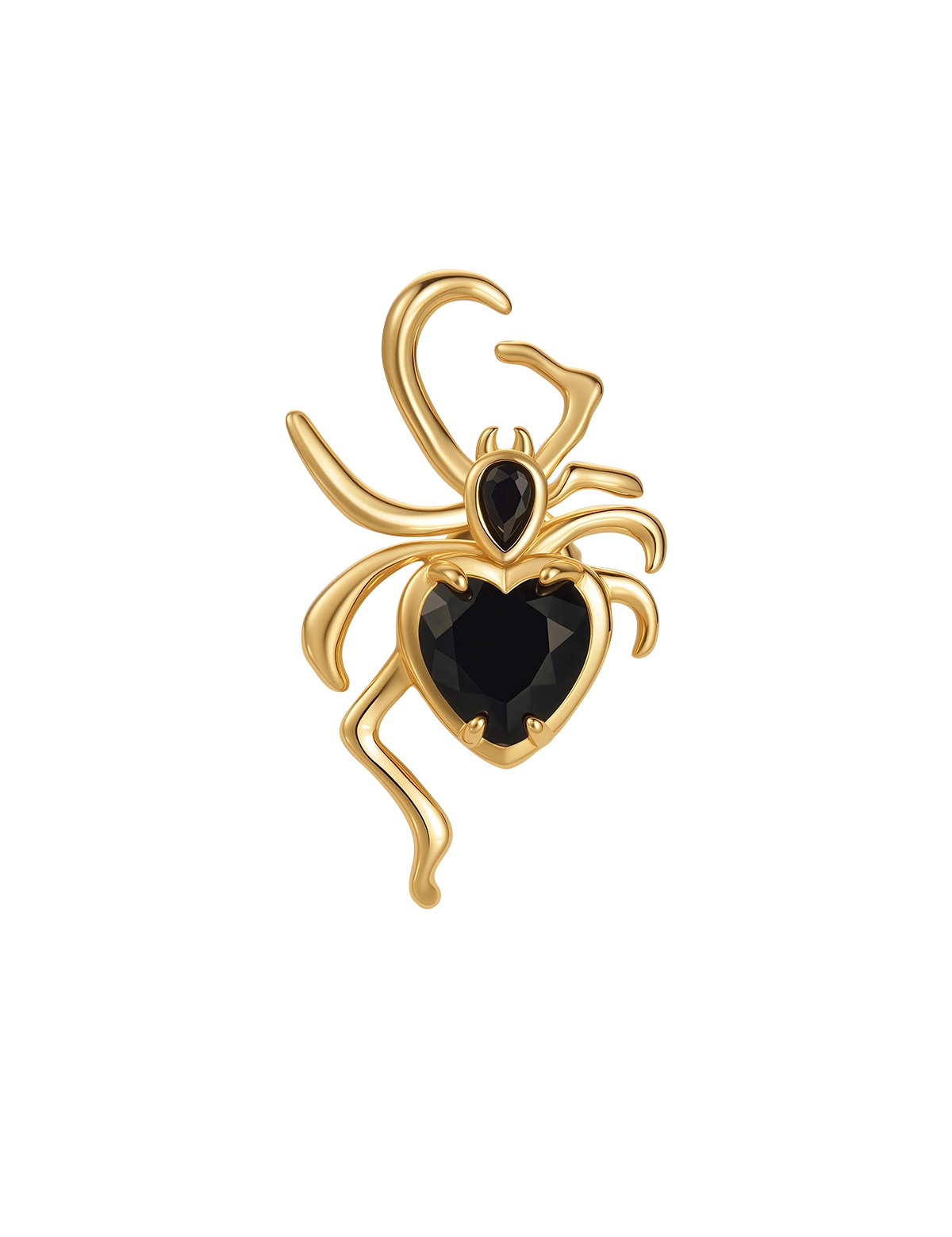 Womens Gold Spider Earrings1