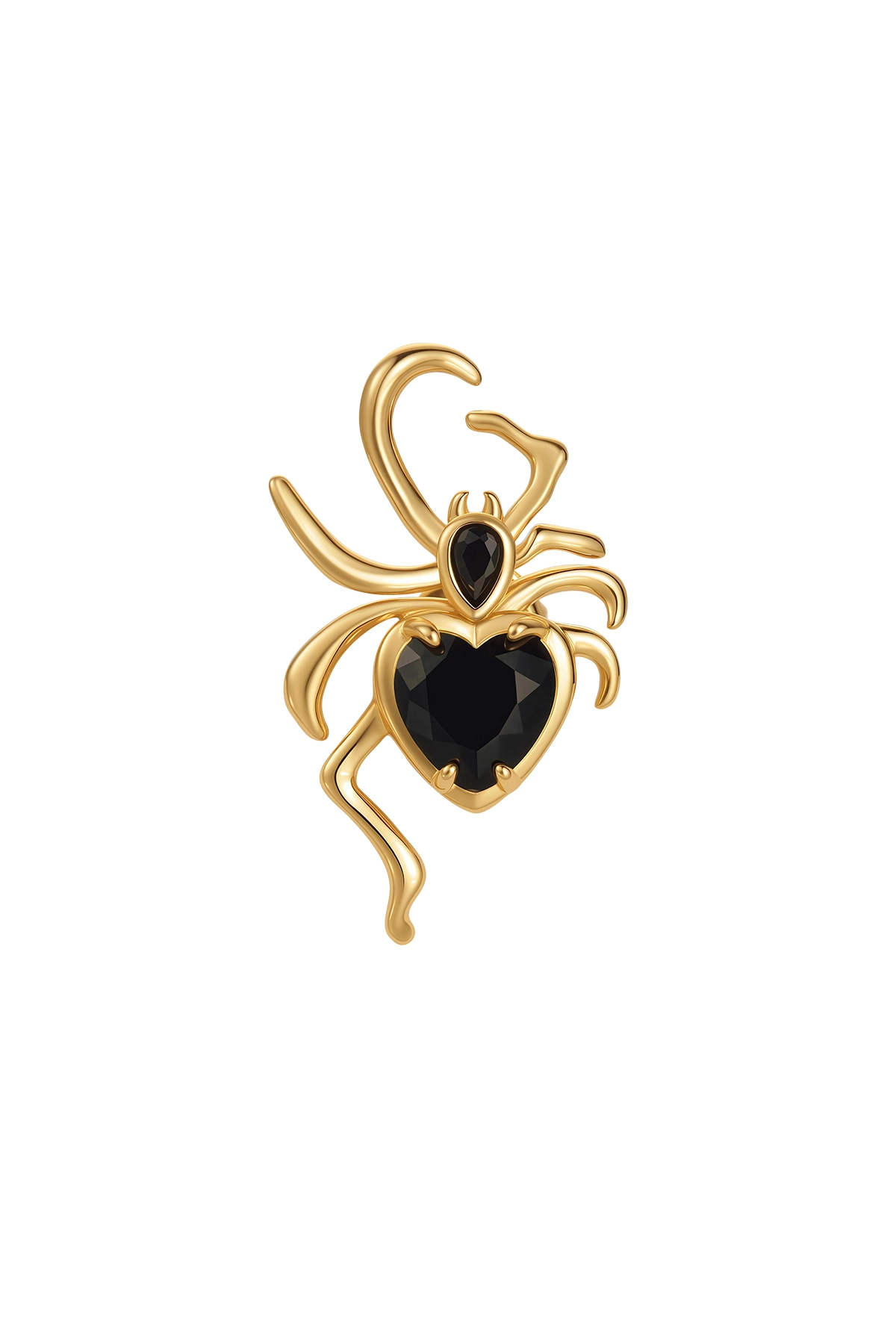 Womens Gold Spider Earrings1
