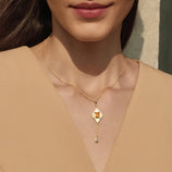 Gold Four Leaf Clover Pendant Necklace 2