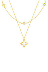 Womens Gold Four Point Star Necklace | CicyBell