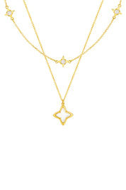 Womens Gold Four Point Star Necklace | CicyBell