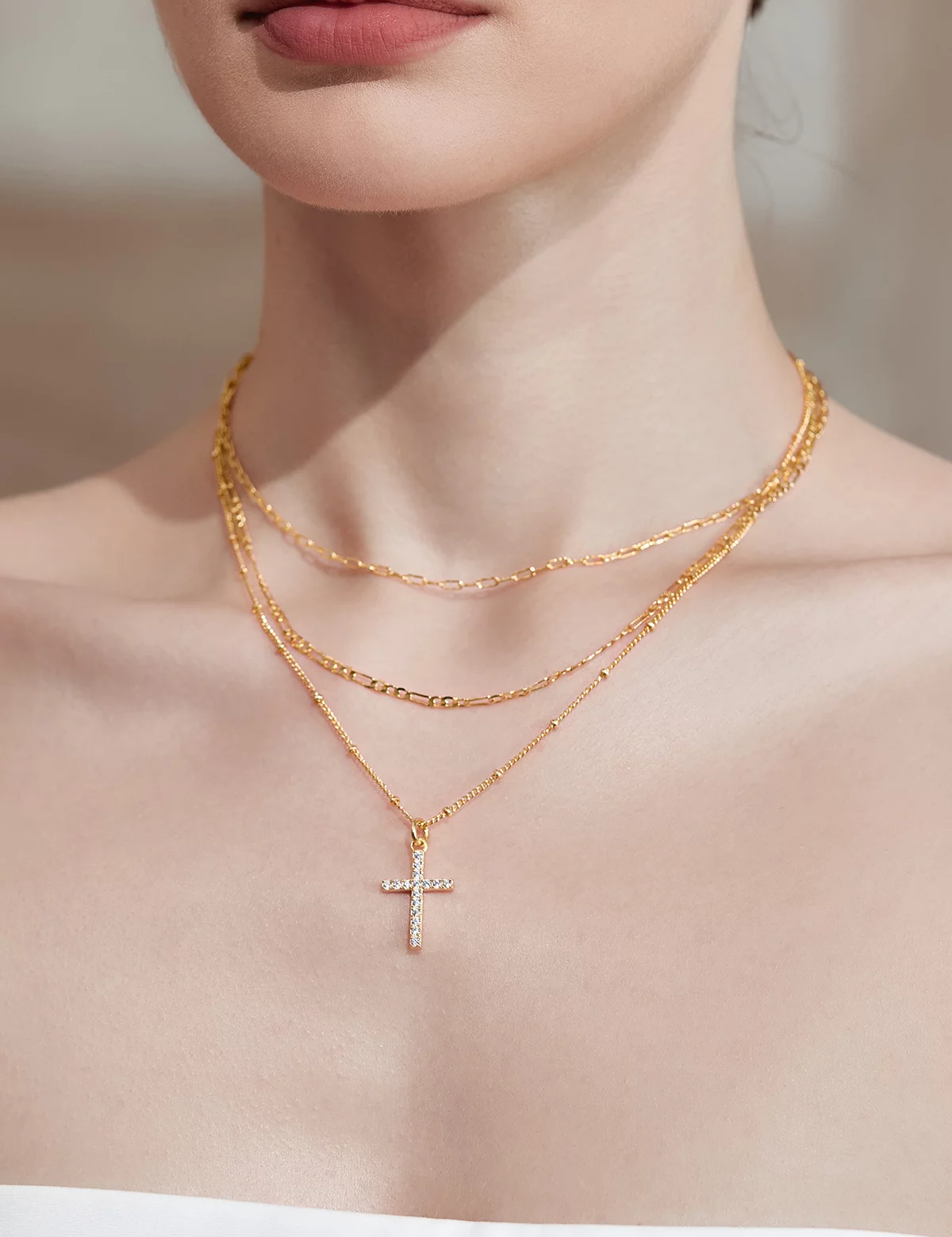 Womens Gold Layered Necklaces 2