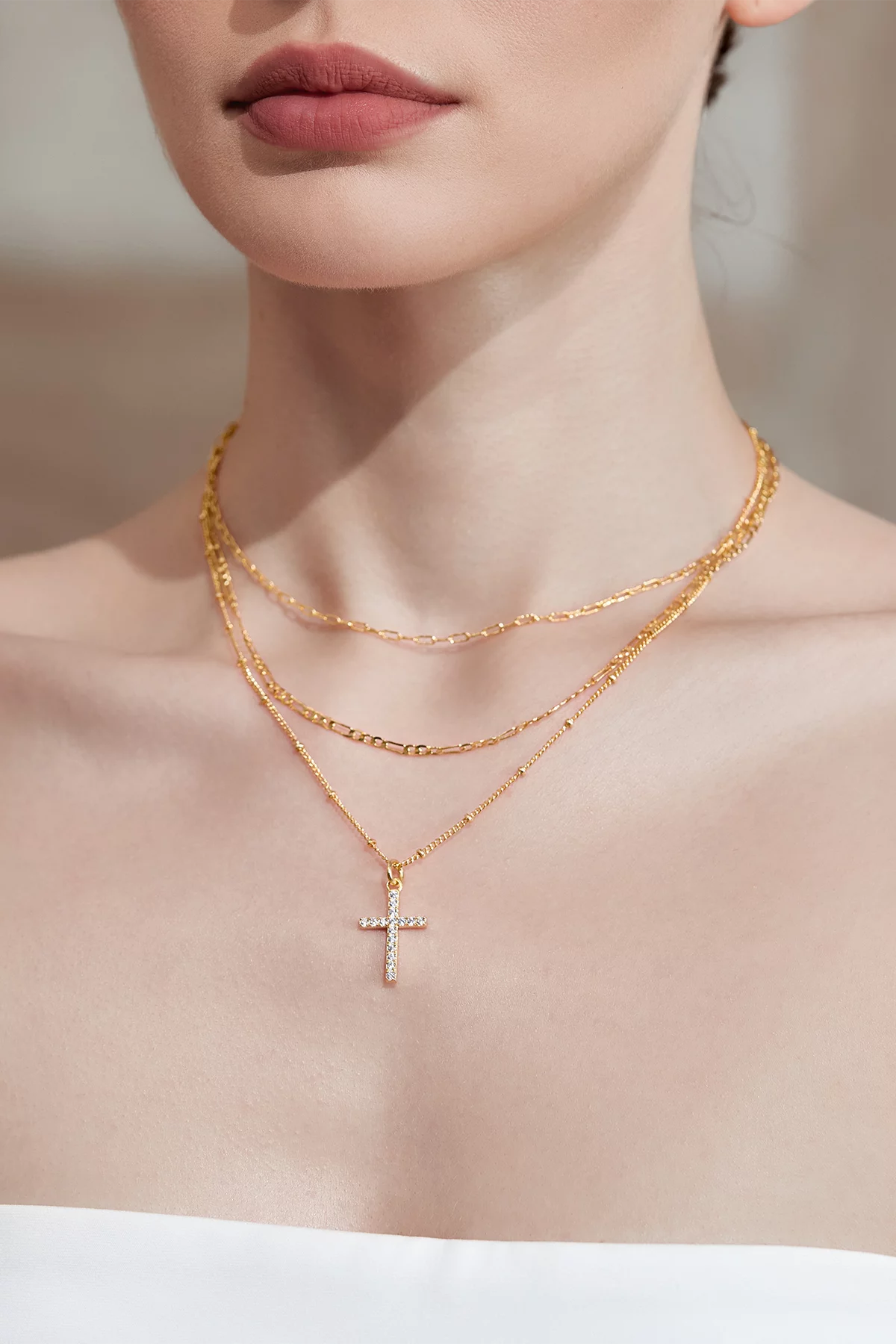 Womens Gold Layered Necklaces 2