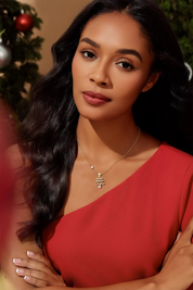 Womens Christmas Tree Pendant Necklace 3