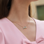 Cicy Bell Womens Yellow Gold Evil Eye Necklace