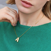 Womens Initial Necklace Letter A 1