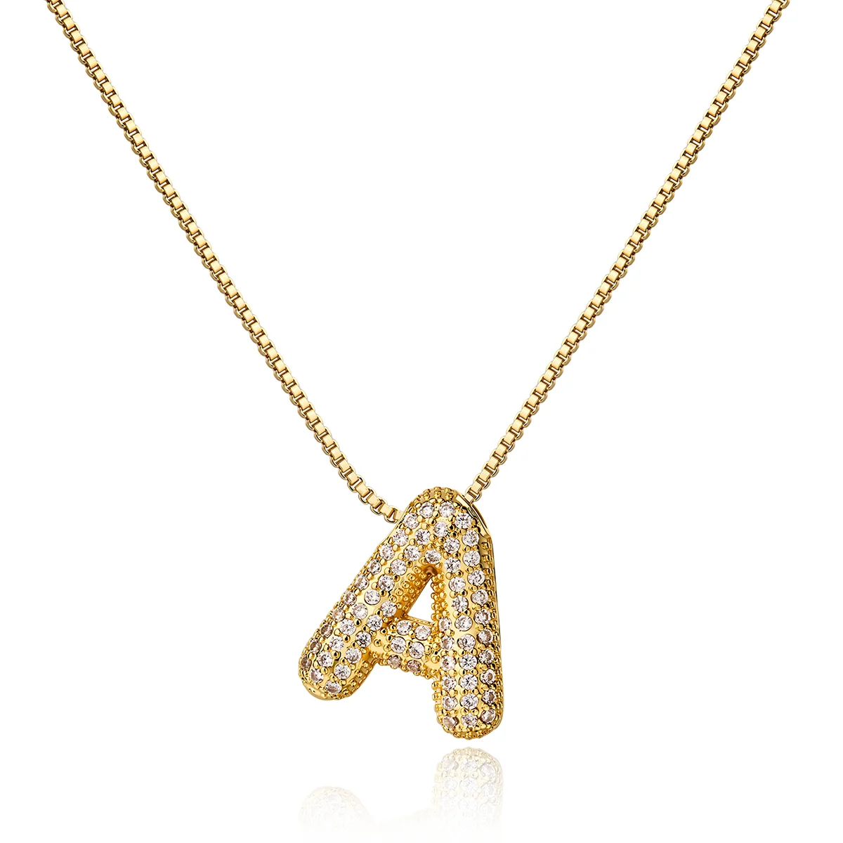 Womens Initial Necklace Letter A 3