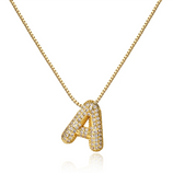 Womens Initial Necklace Letter A 3