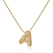 Womens Initial Necklace Letter A 3