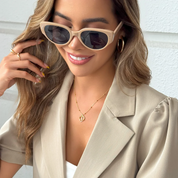 Cicy Bell Womens Gold Heart Initial Letter L Necklace