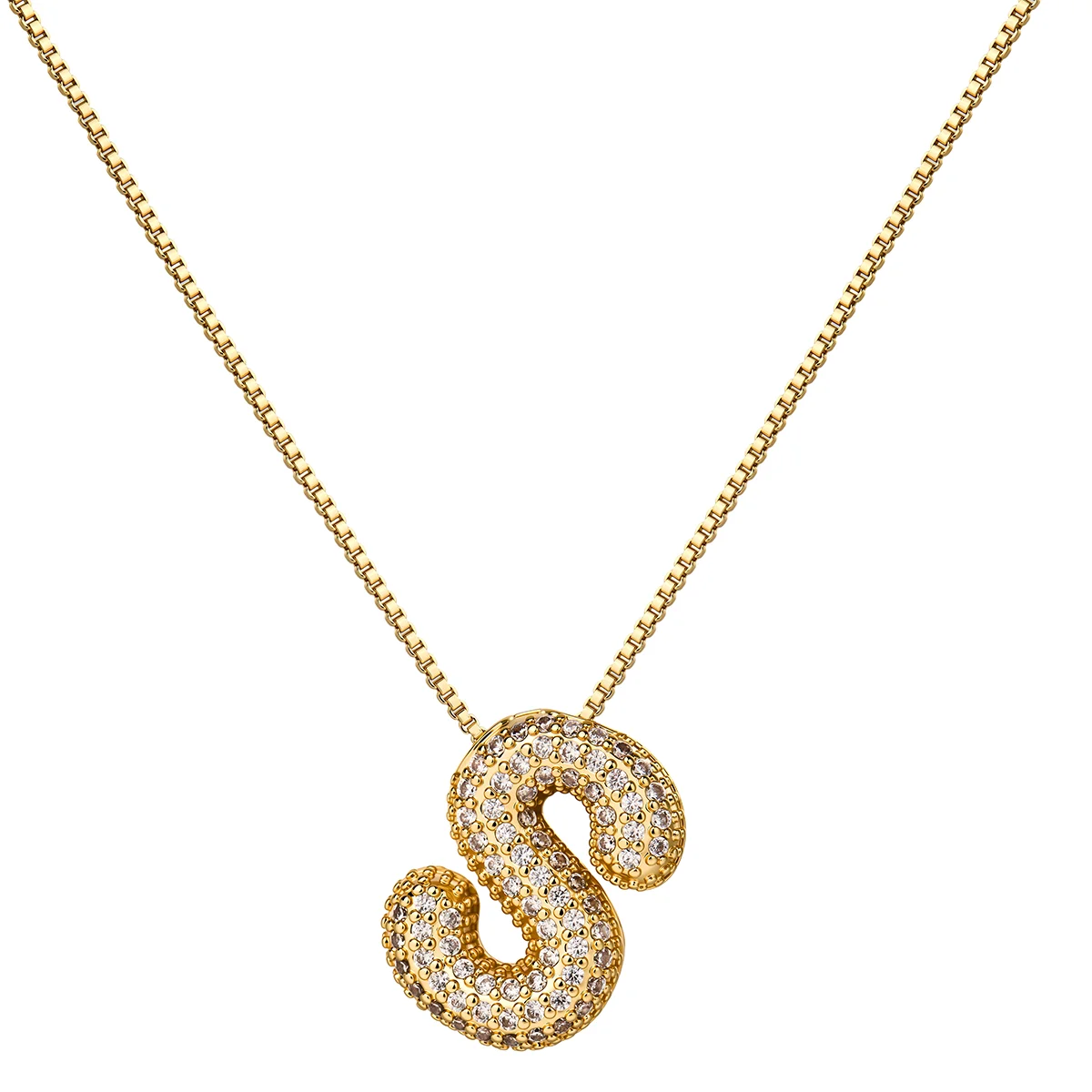 Womens Initial Necklace Letter S | CicyBell