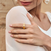 Cicy Bell Womens Gold Initial Letter A Rings