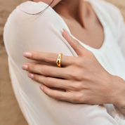 Cicy Bell Womens Gold Initial Letter A Rings